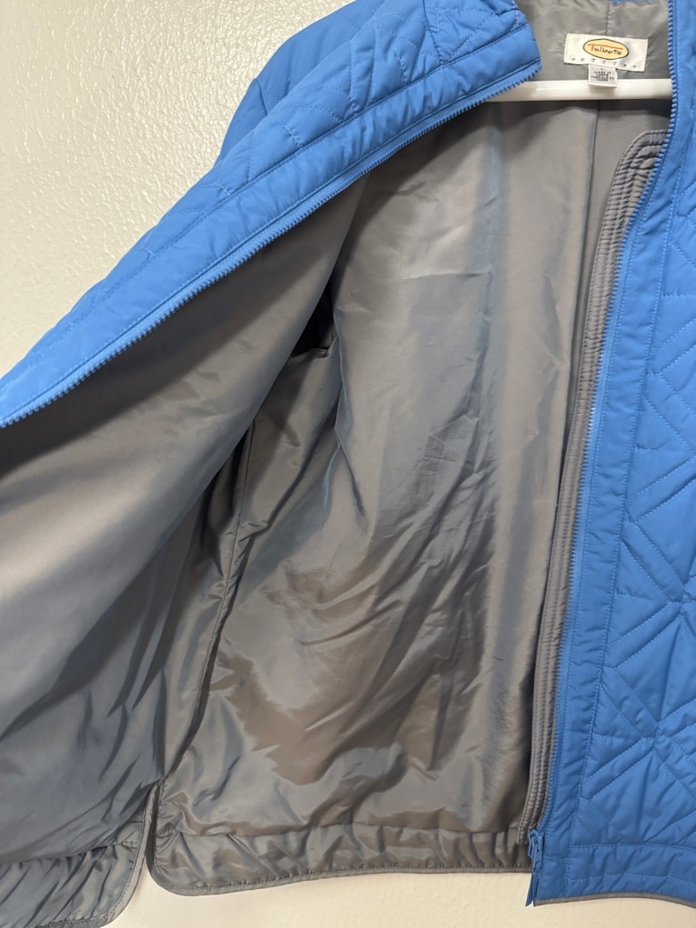 Talbots Petites Sky Blue Quilted Puffer Jacket Size L - Picture 4 of 8